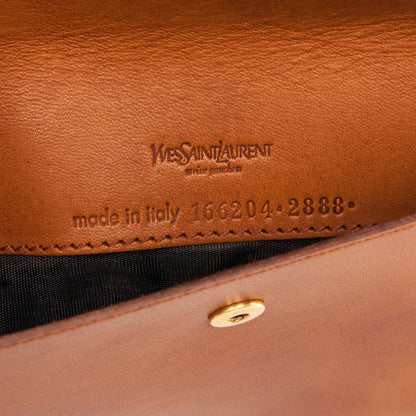 Saint Laurent Calfskin Flap Wallet Brown 6 of 6