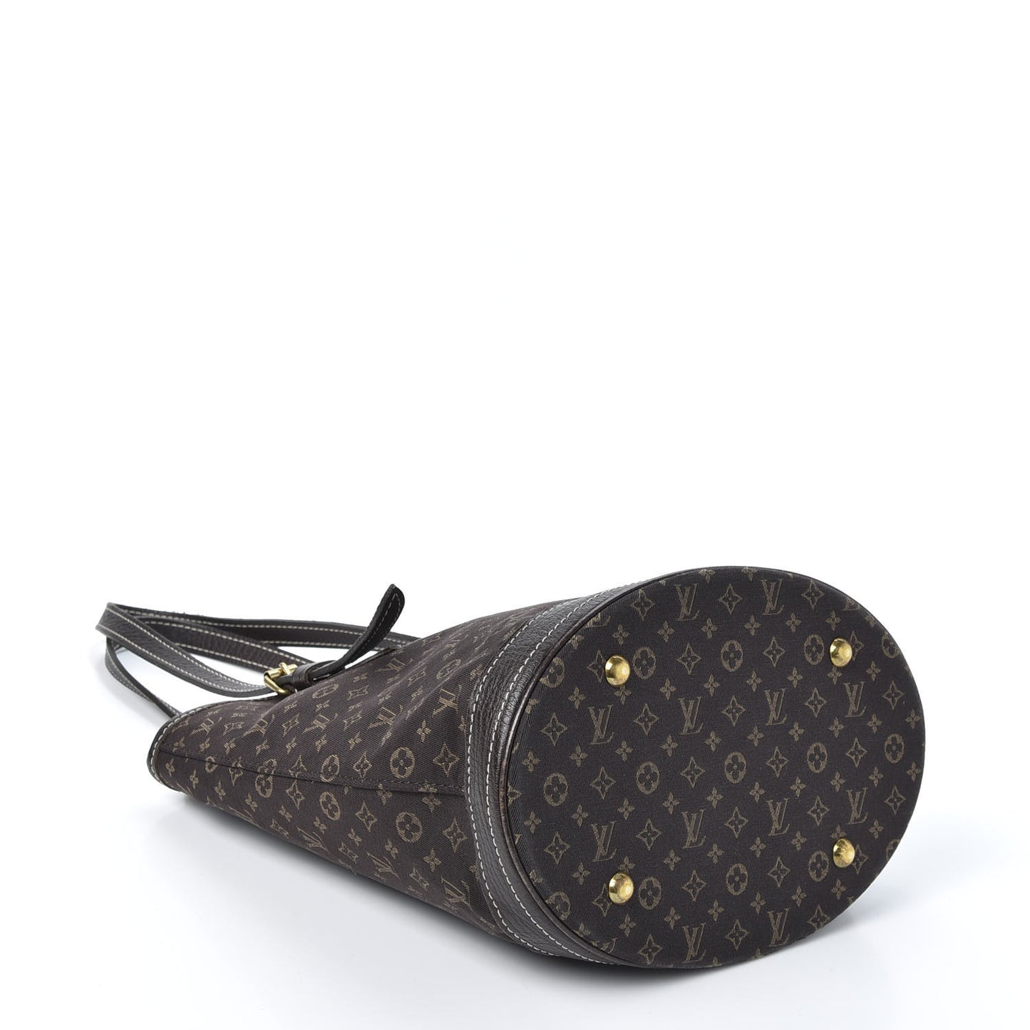 Mini Lin Monogram Bucket Bag Ebene
