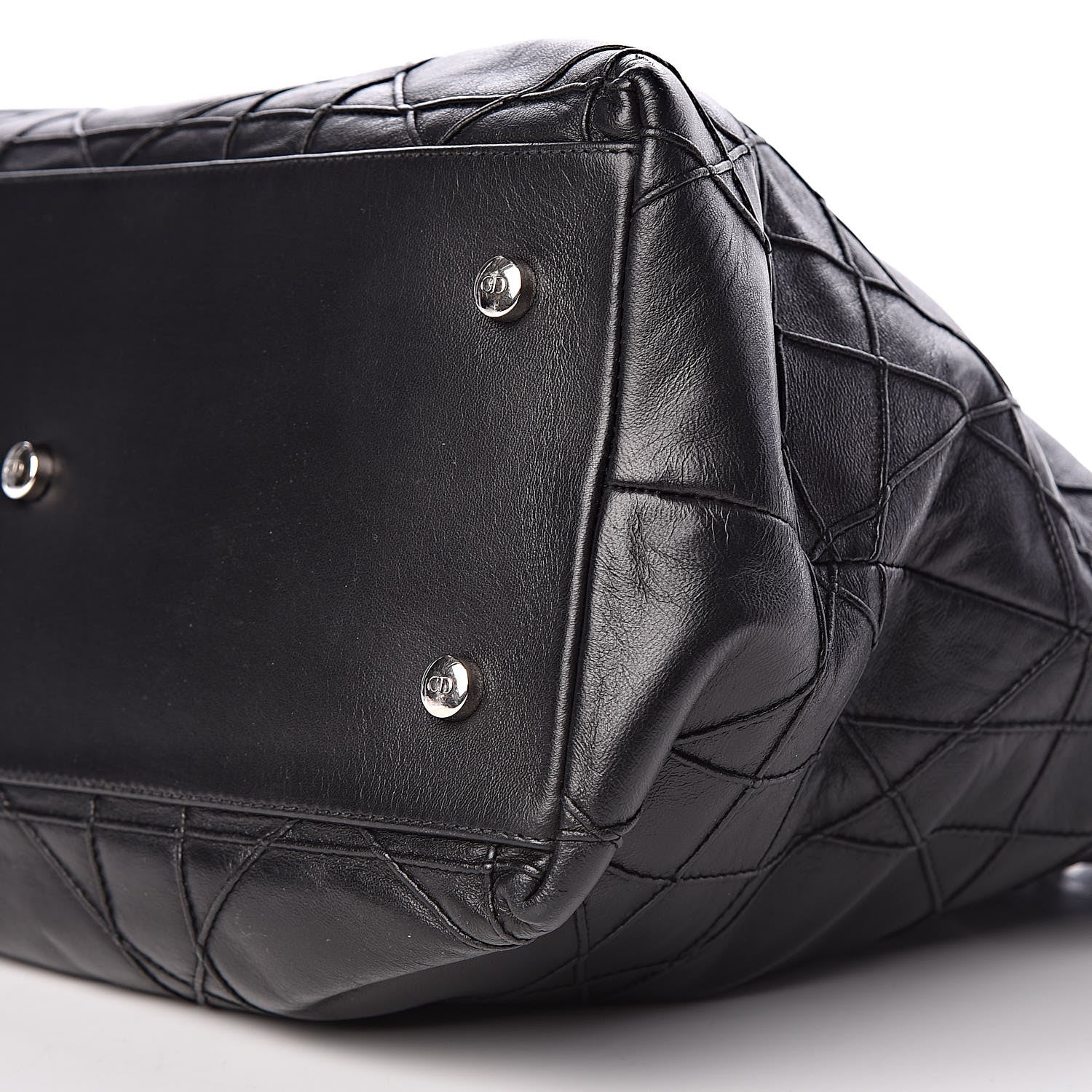 Christian Dior Lambskin Cannage Medium Granville Tote Black 12 of 12