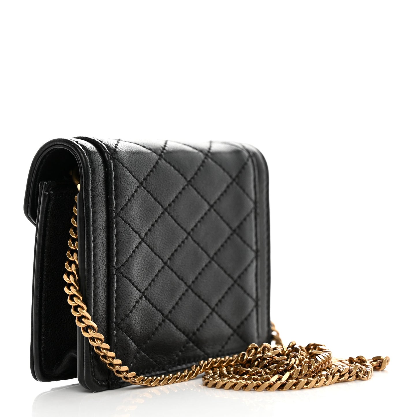 Lambskin Quilted Micro Gaby Bag Black