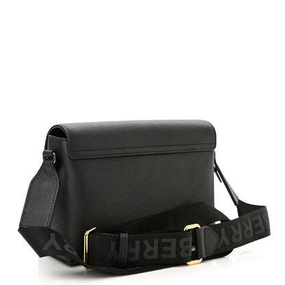 Burberry Grainy Calfskin Vintage Check Note Crossbody Bag Black 3 of 10