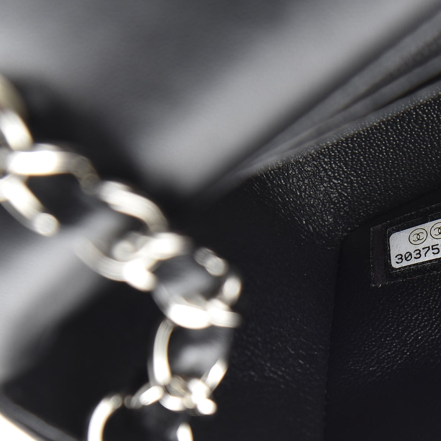 Lambskin Quilted Mini Rectangular Flap Black