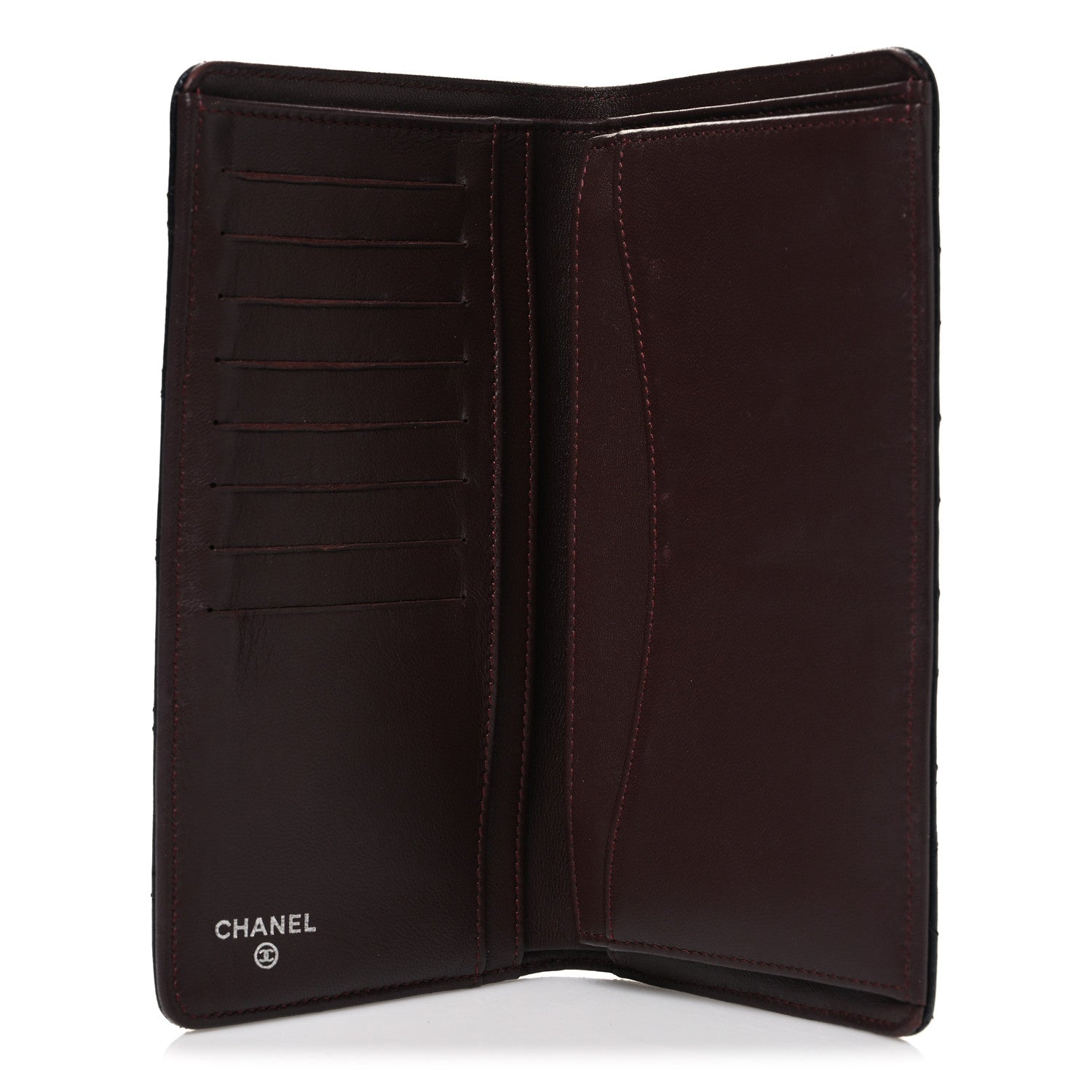 Chanel Lambskin Quilted Yen Wallet Black 5 of 8