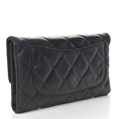Chanel Caviar Quilted Large Gusset Flap Wallet Black 3 of 17