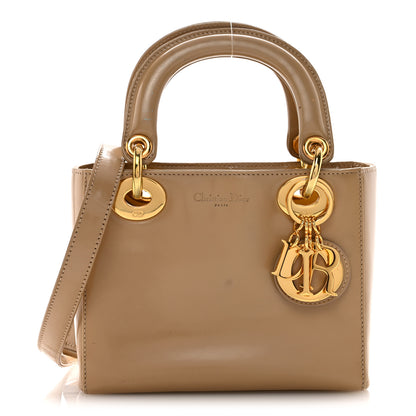Christian Dior Patent Mini Lady Dior Beige 1 of 13