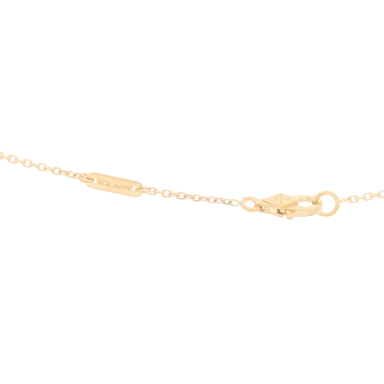 Van Cleef & Arpels 18K Yellow Gold Mother of Pearl Sweet Alhambra Butterfly Pendant Necklace 4 of 6