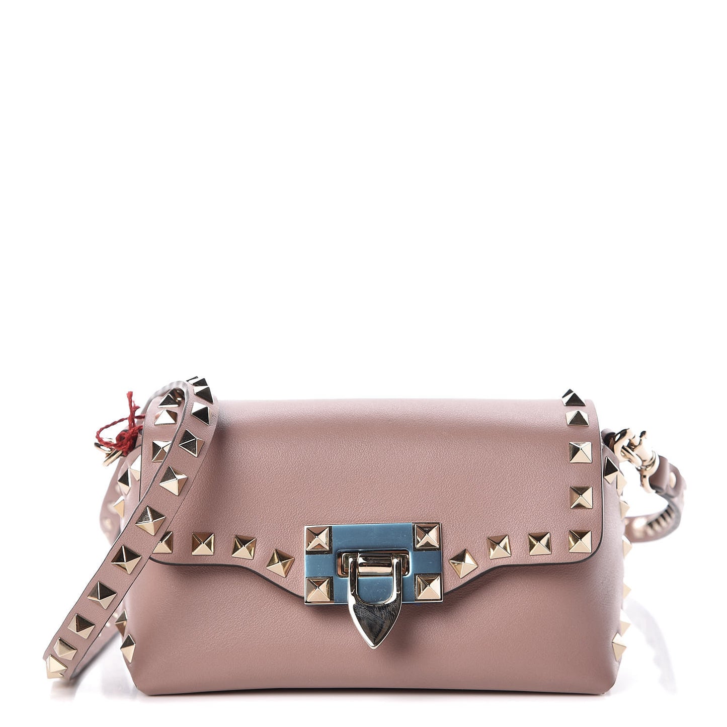 Vitello Mini Rockstud Crossbody Bag Poudre