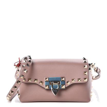 Valentino Garavani Vitello Mini Rockstud Crossbody Bag Poudre 1 of 14