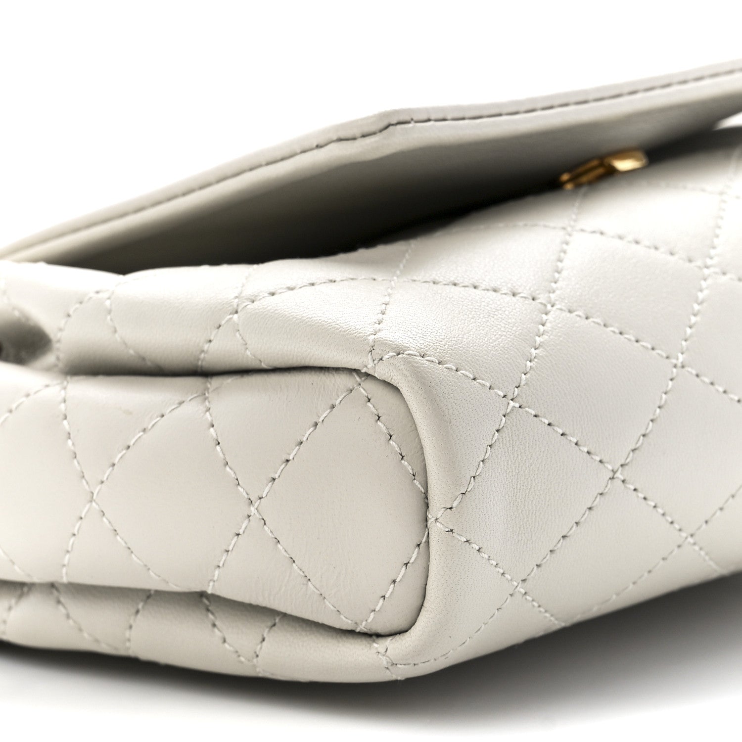 Saint Laurent Lambskin Quilted Monogram Mini Nolita Blanc Vintage 10 of 11