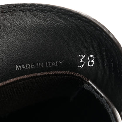 Prada Spazzolato Fume Metal Triangle Logo 50mm Loafers 38 Bruciato Fume 8 of 9