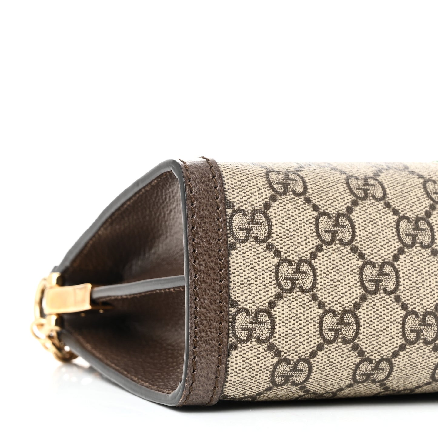 GG Supreme Monogram Web Small Ophidia Chain Shoulder Bag Brown