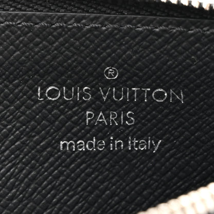 Louis Vuitton Metallic Taigarama Coin Card Holder Gunmetal Grey Black 7 of 7