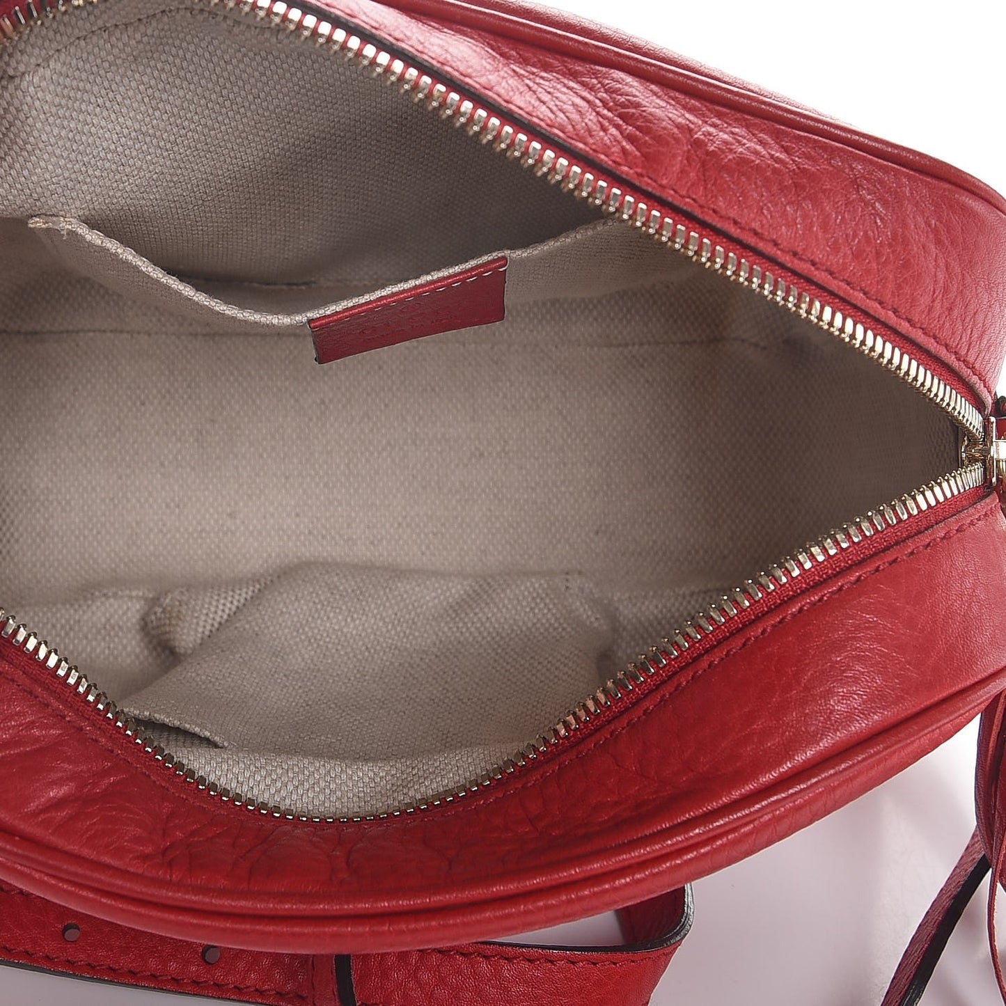 Pebbled Calfskin Small Soho Disco Bag Tabasco Red