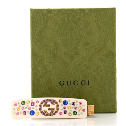 Gucci Resin Crystal Embellished GG Hair Clip Multicolor 4 of 4
