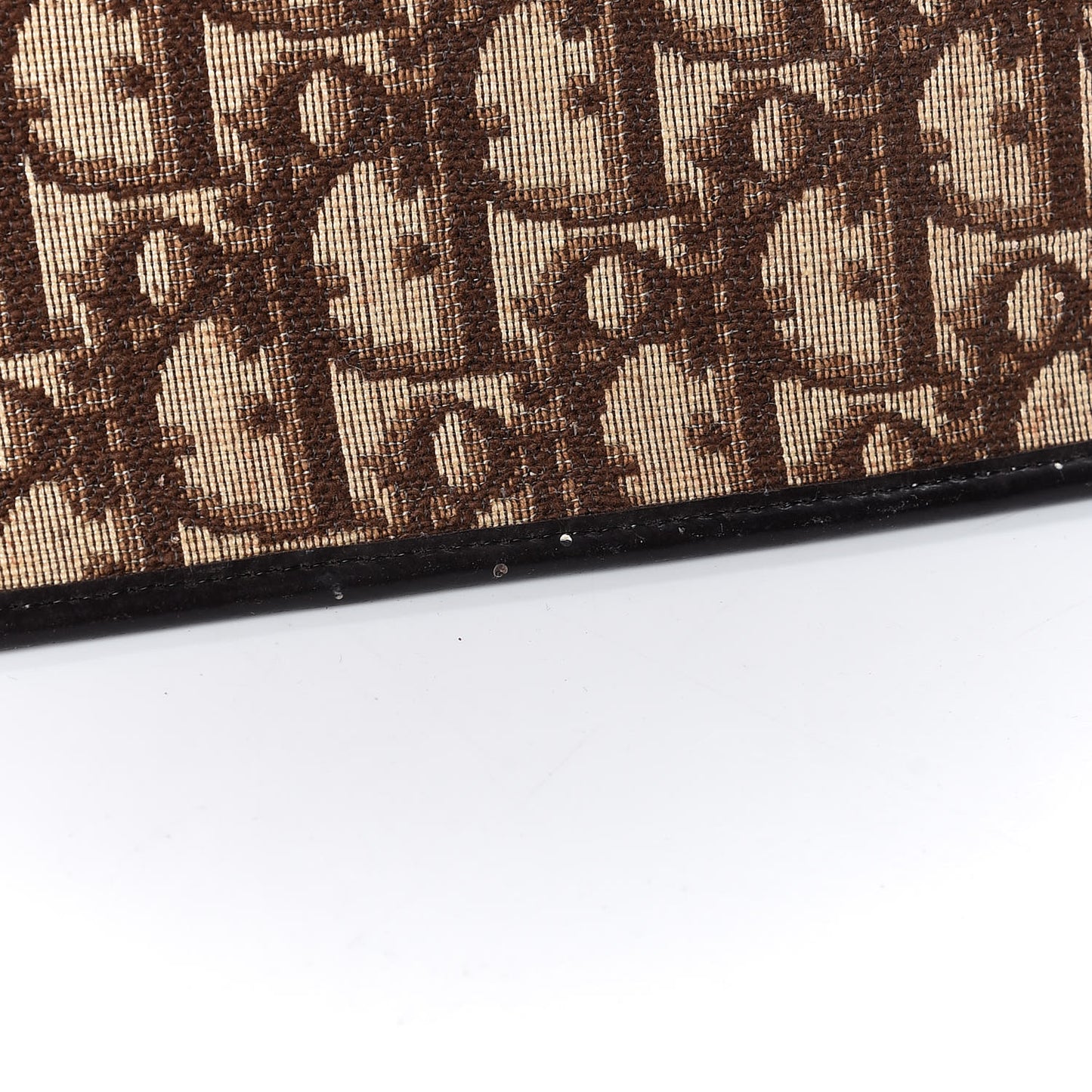 Monogram Fold Over Clutch Brown
