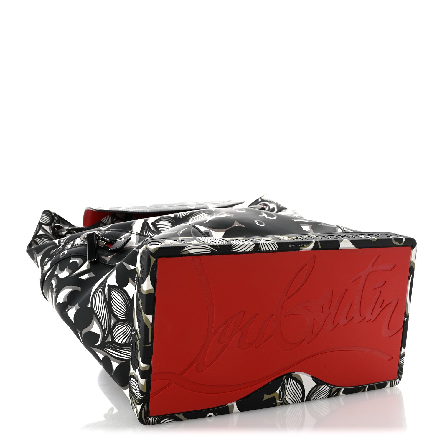 Christian Louboutin Gommato Calfskin Petunia Explorafunk Backpack Black White 4 of 10