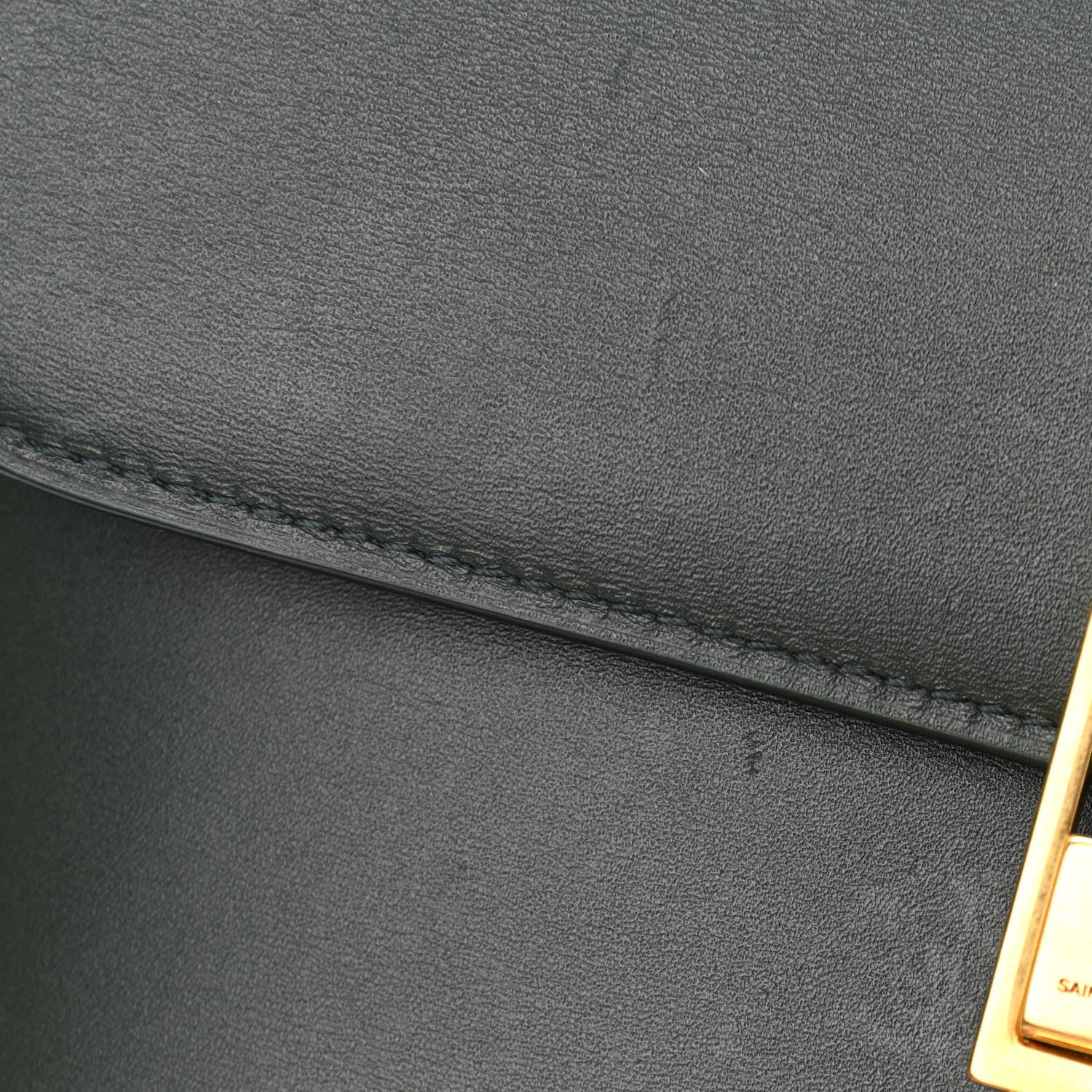 Saint Laurent Smooth Calfskin Carre Satchel Green 14 of 14