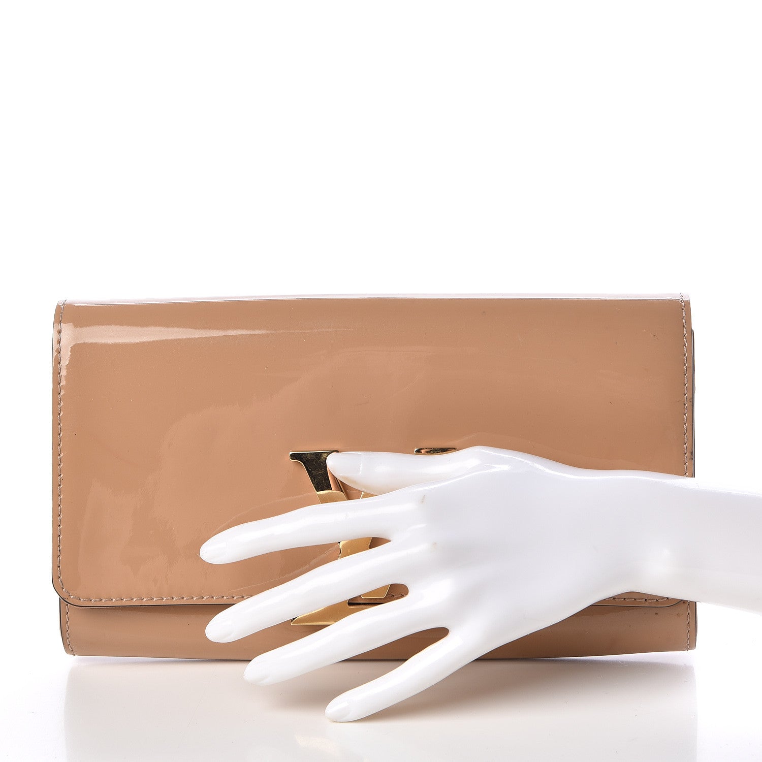 Louis Vuitton Patent Louise Clutch Nude 2 of 14