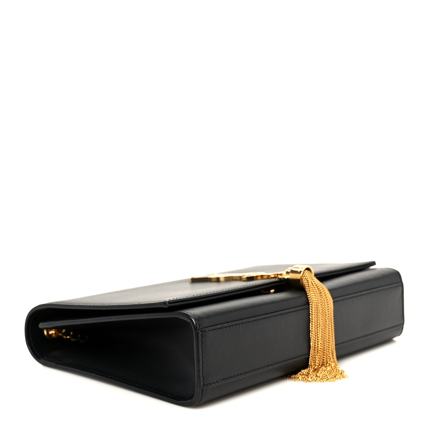 Smooth Calfskin Medium Classic Monogram Kate Tassel Satchel Black