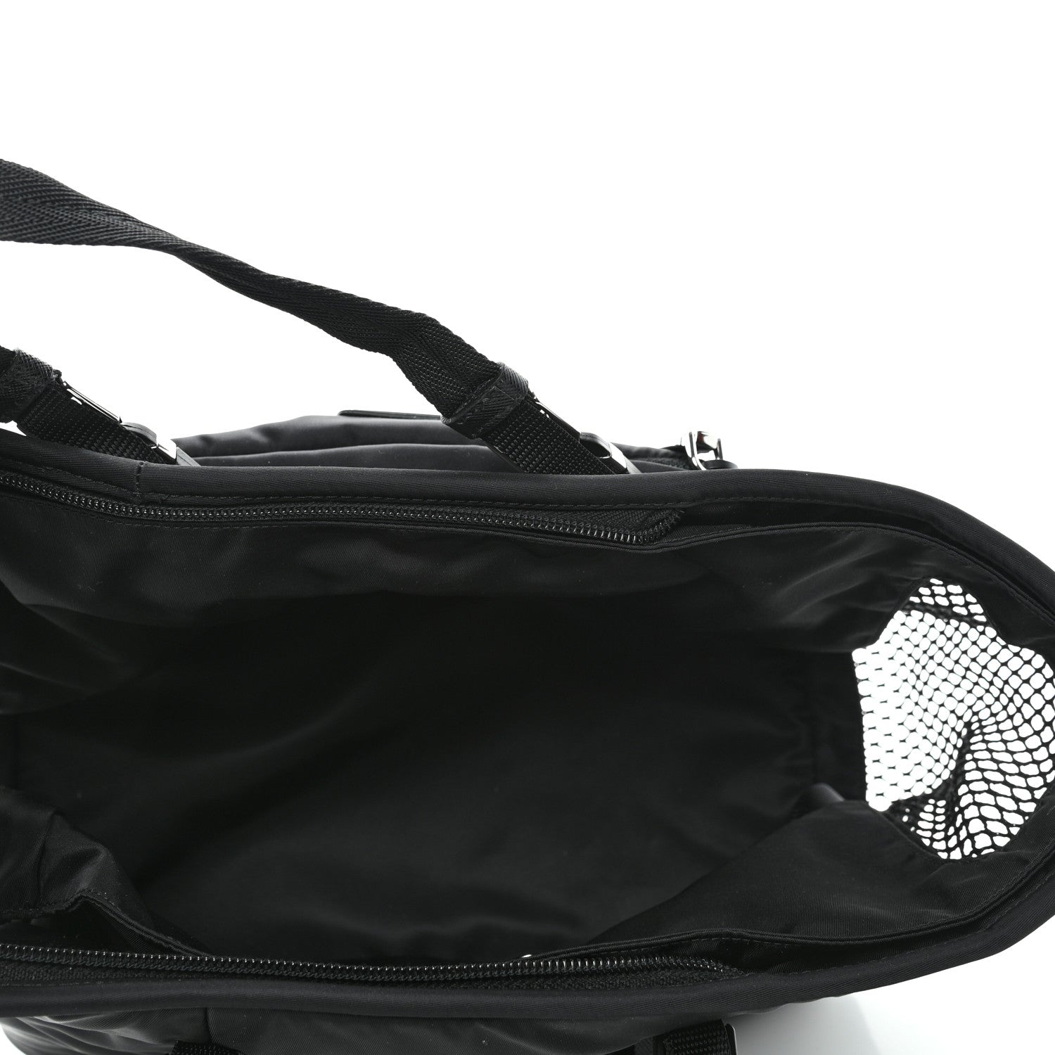 Prada Tessuto Nylon Saffiano Pet Bag Black 5 of 5