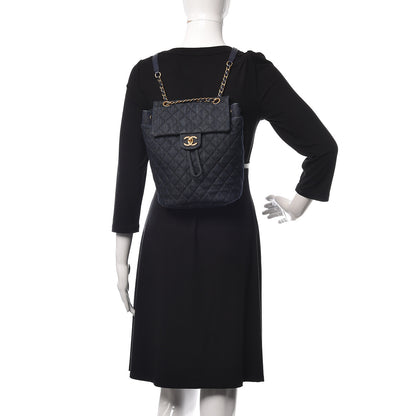 Chanel Washed Denim Quilted Small Urban Spirit Backpack Dark Blue 2 of 10