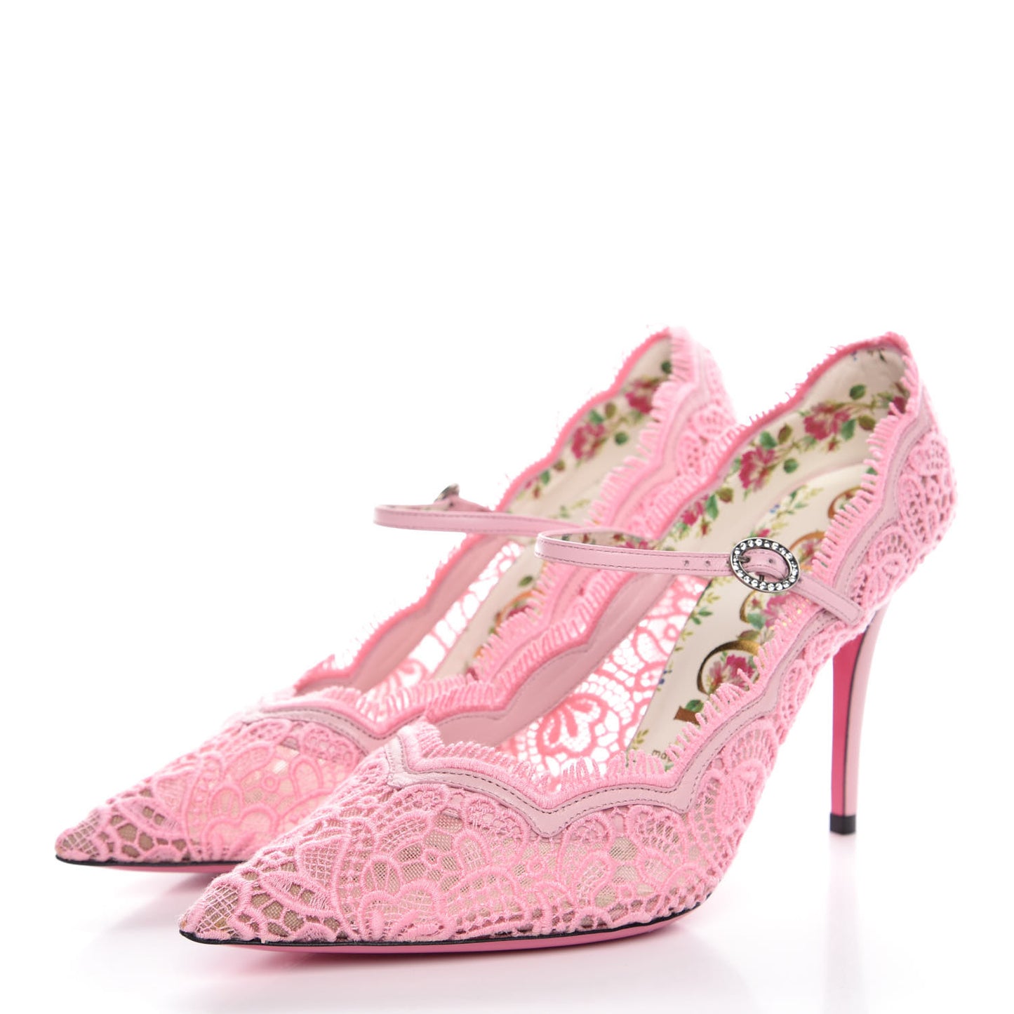 Lace Pizzo Venice Pumps 38.5 Sugar Pink