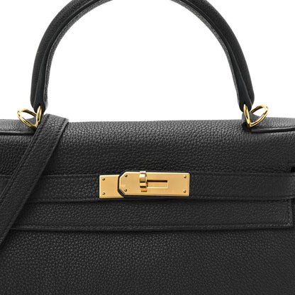 Hermes Togo Kelly Retourne 28 Black 7 of 9