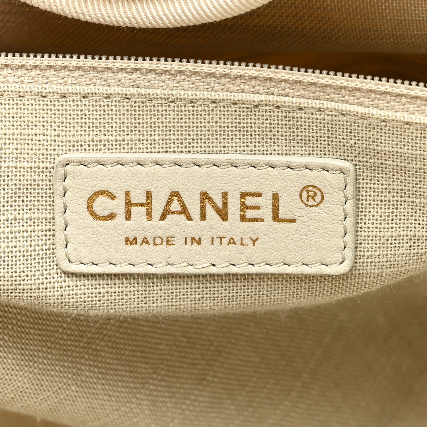 Chanel Mixed Fibers Calfskin Medium Deauville Tote Light Beige 7 of 13
