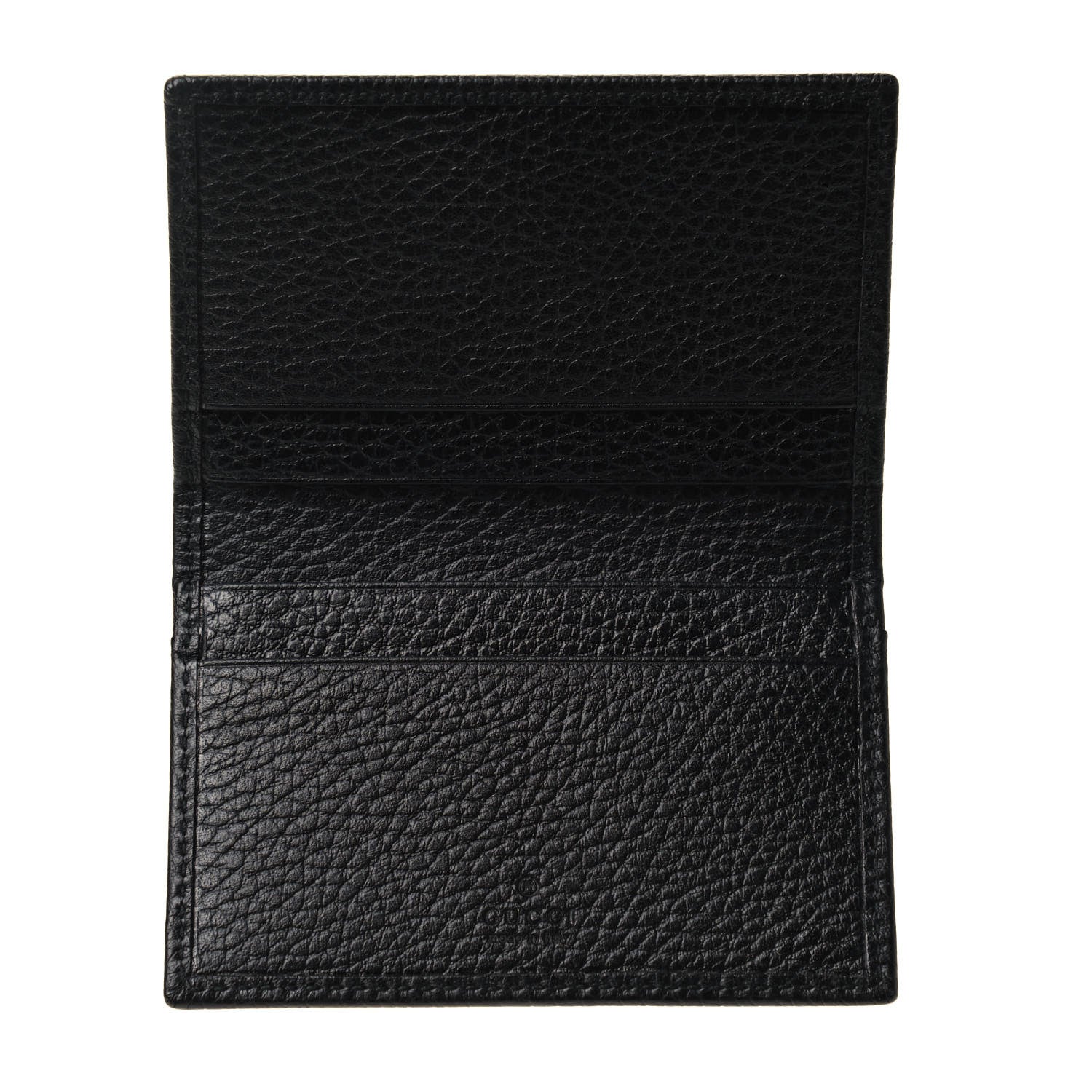 Gucci Pebbled Calfskin GG Marmont Card Case Black 4 of 4