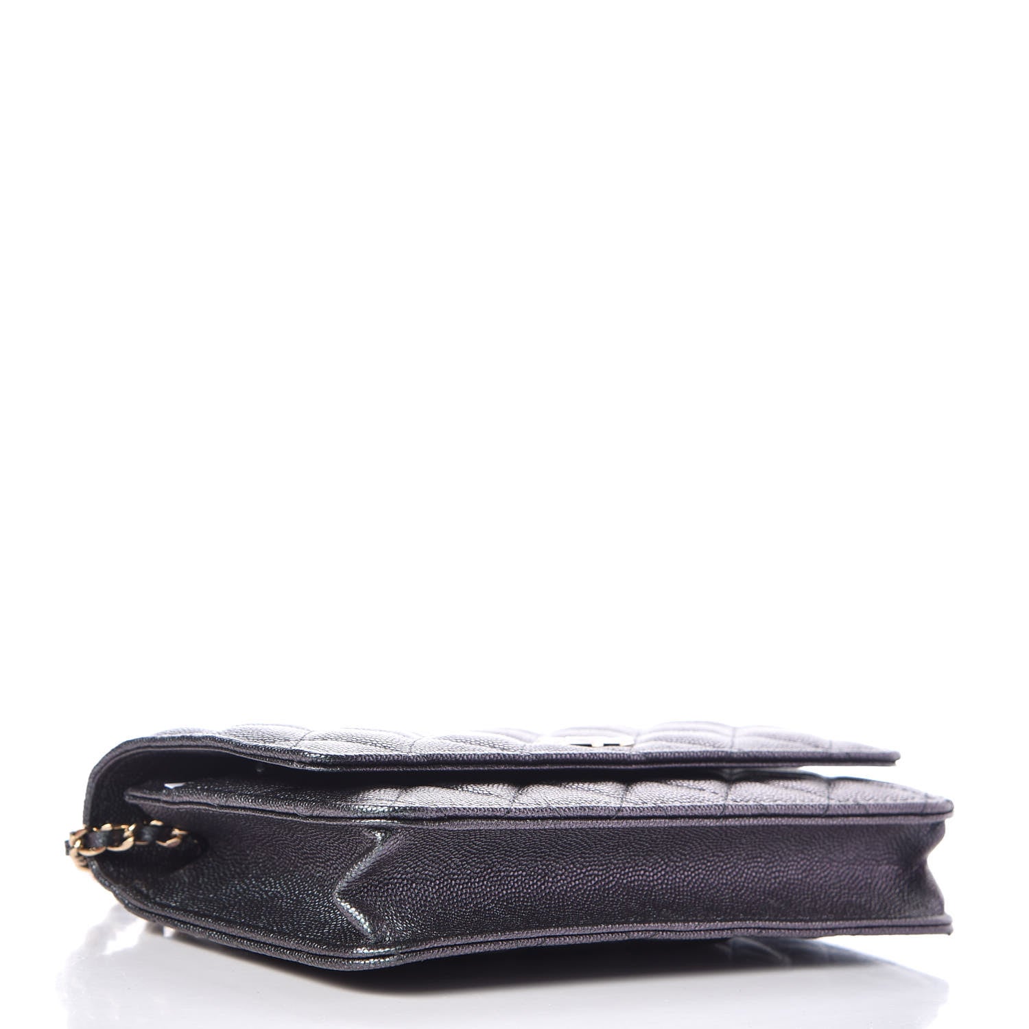 Chanel Iridescent Caviar Quilted Wallet On Chain WOC Black 4 of 12