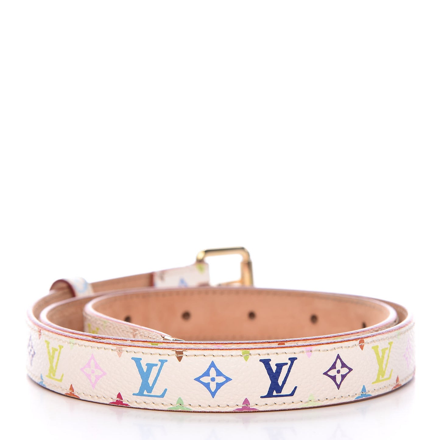 Monogram Multicolor Belt 80 32 White
