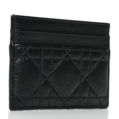 Christian Dior Supple Calfskin Cannage Caro Five-Slot Card Holder Black 3 of 11