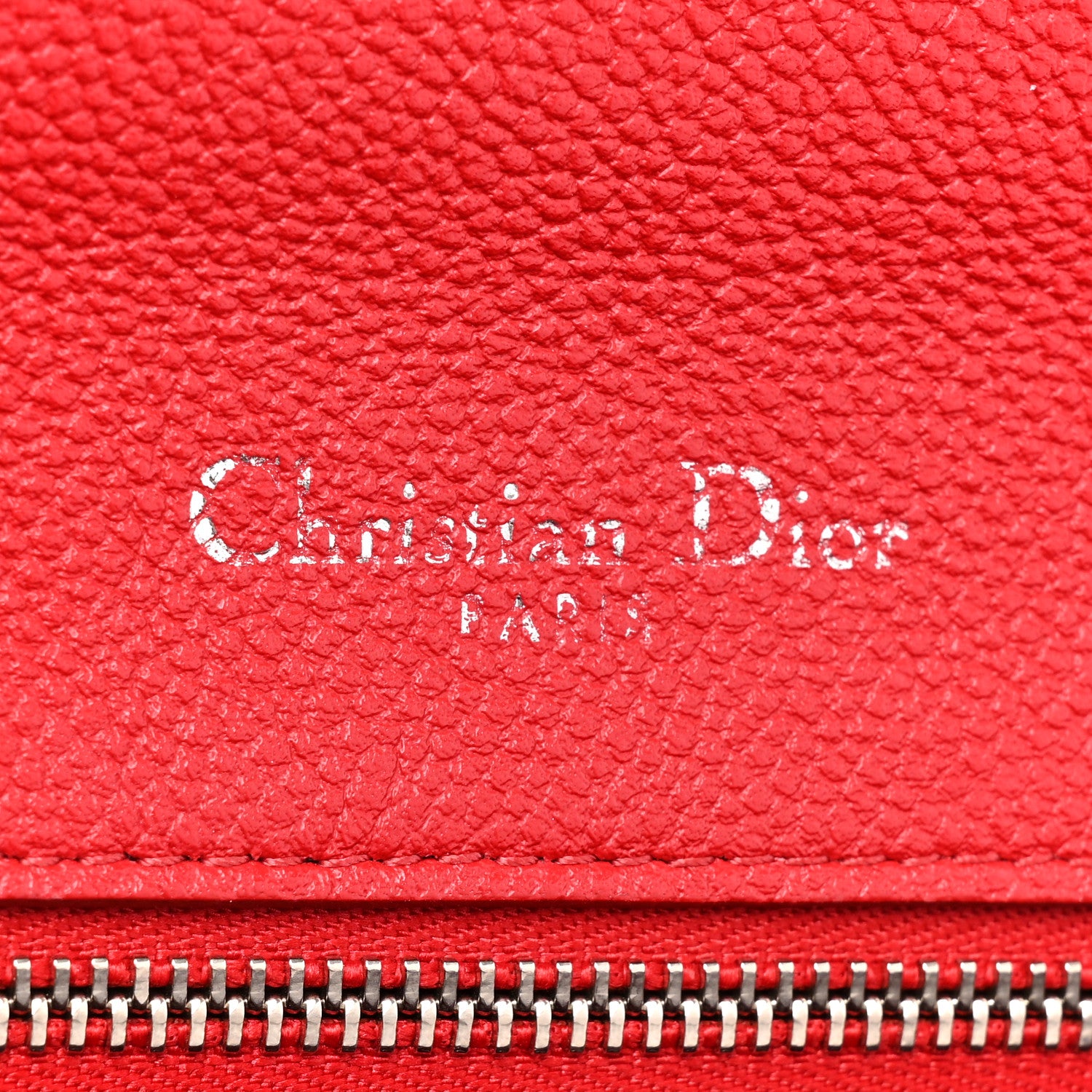 Christian Dior Grained Calfskin Medium Diorama Flap Bag Red 6 of 18