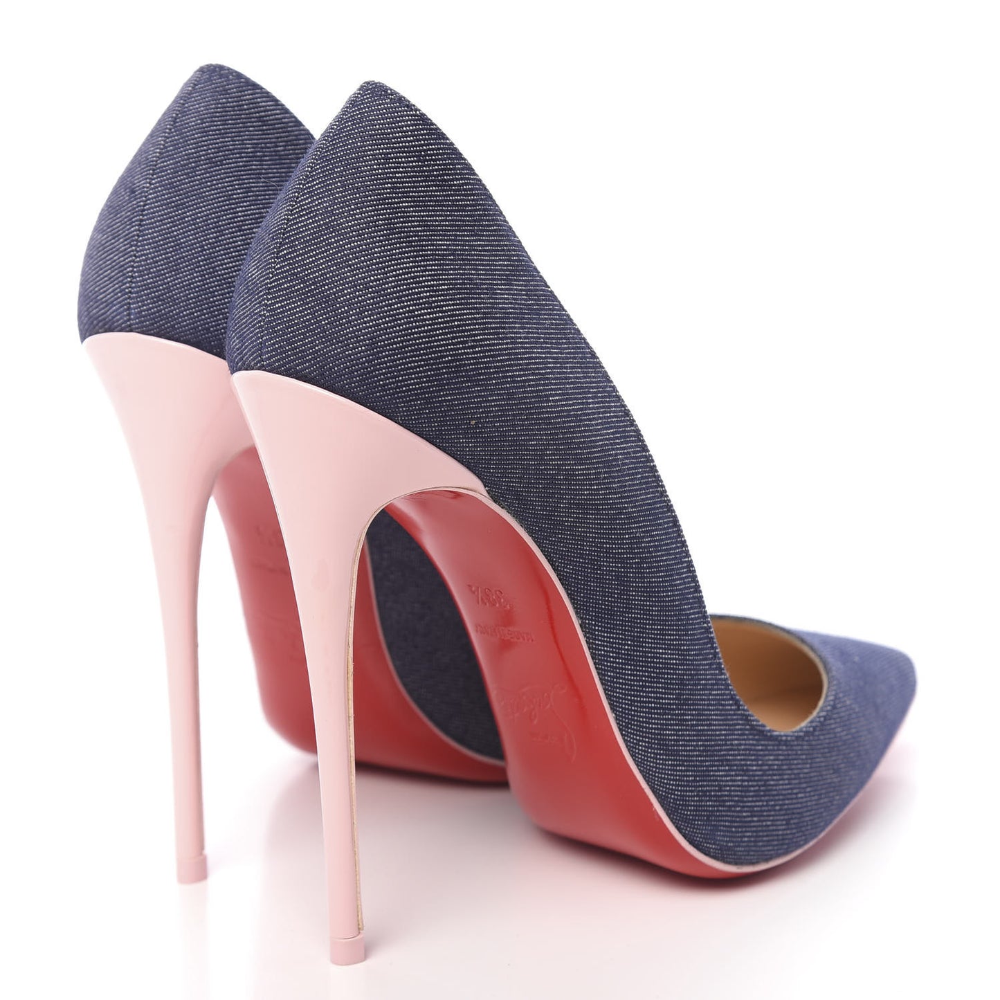 Denim Patent So Kate 120 Pumps 38.5 Blue Pompadour