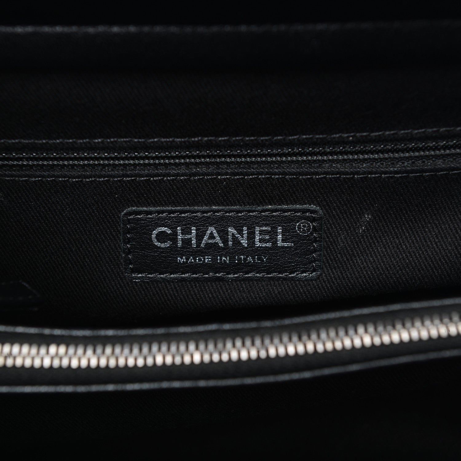 Chanel Metallic Goatskin Quilted Large City Rock Shopping Bag Black 6 of 7