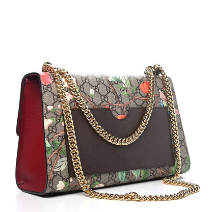 Gucci GG Supreme Monogram Tian Medium Padlock Shoulder Bag Beige Multicolor New Acero 2 of 4