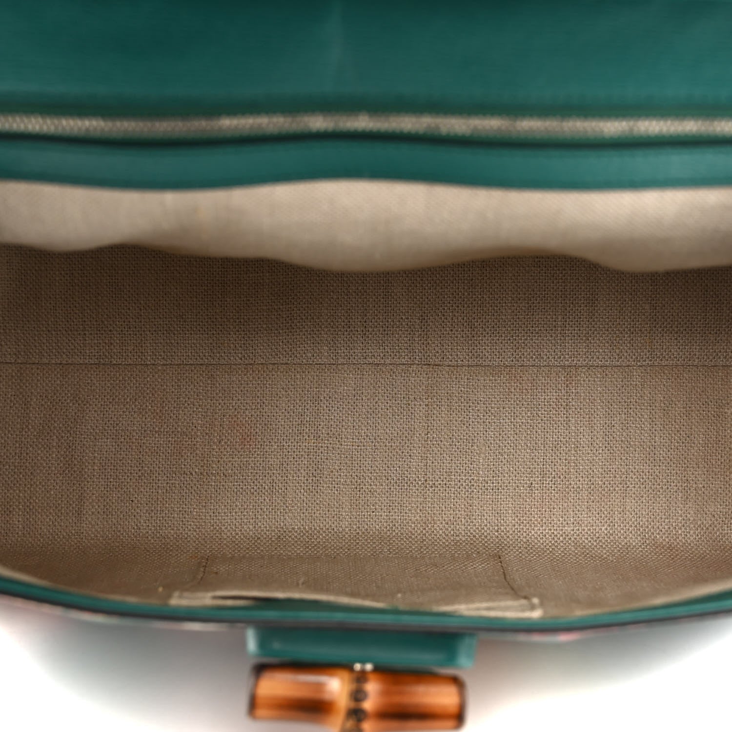 Gucci Shangai Calfskin Blooms Print Medium Bamboo Daily Top Handle Bag Clear Bright Emerald Multicolor 5 of 19