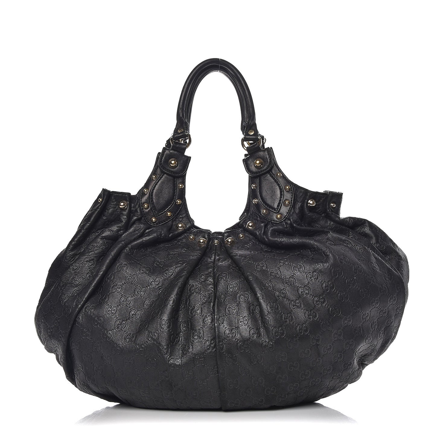 Calfskin Studded Large Pelham Tote Black