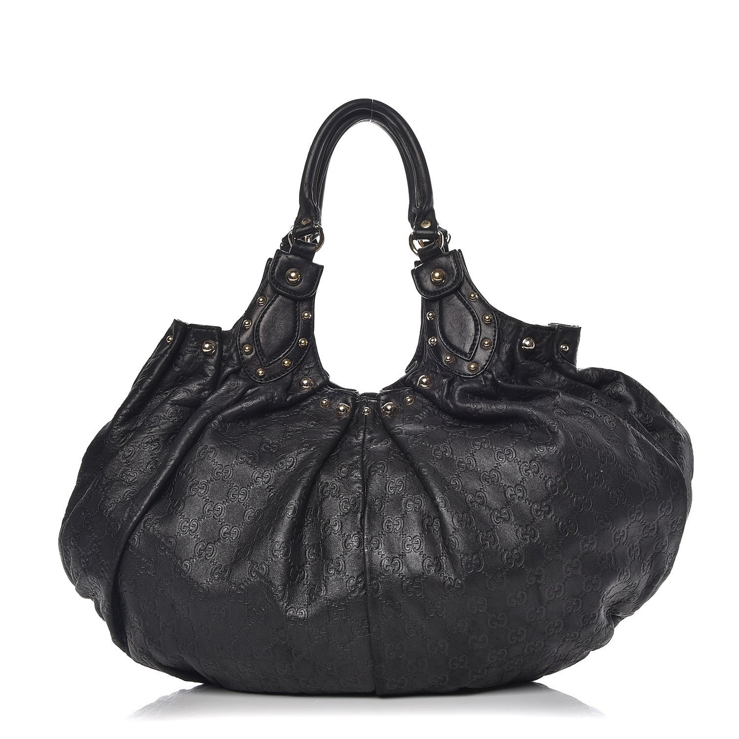 Gucci Calfskin Studded Large Pelham Tote Black 1 of 14