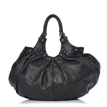 Gucci Calfskin Studded Large Pelham Tote Black 1 of 14