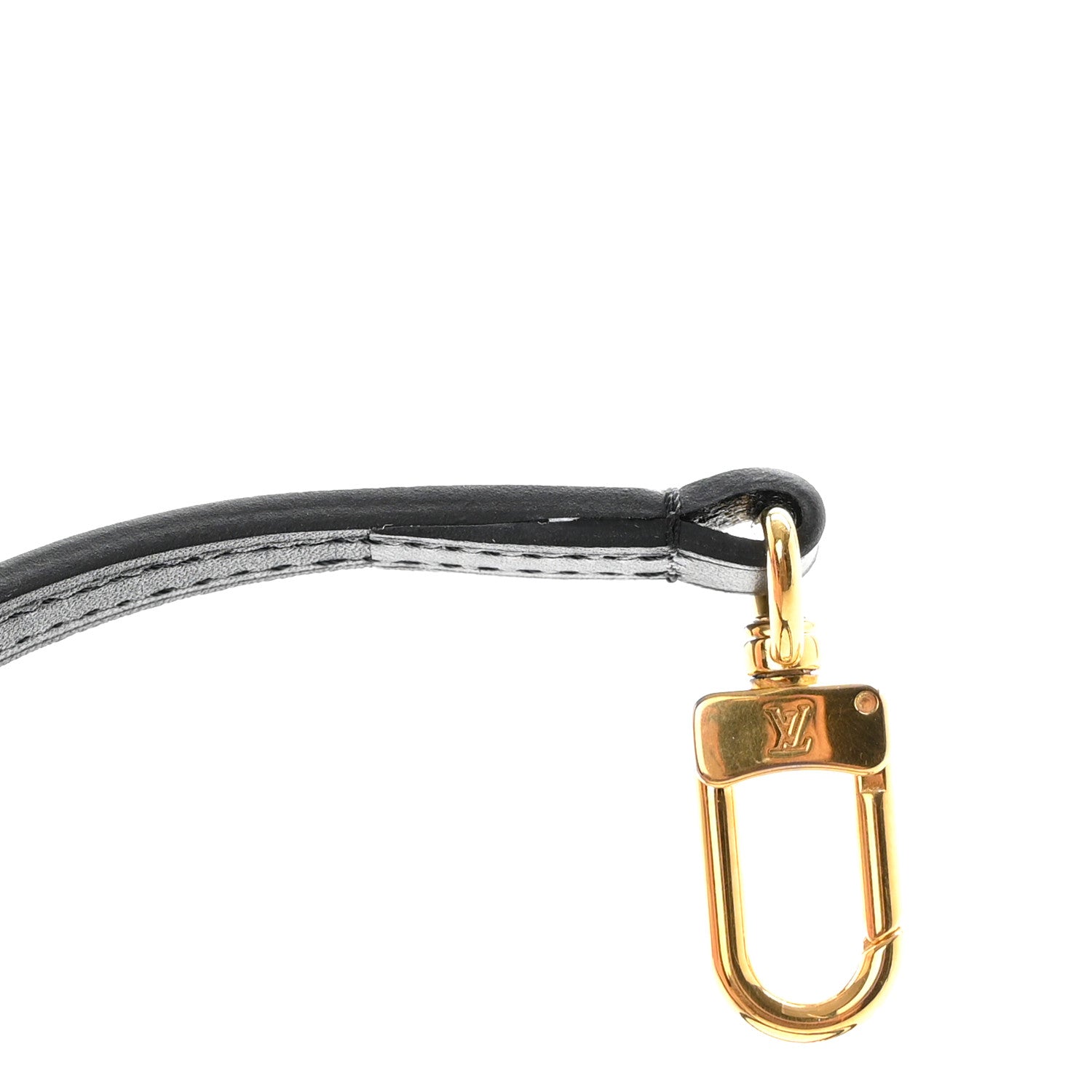 Louis Vuitton Calfskin Reverse Monogram Giant Double Zip Pochette Strap Black 4 of 5