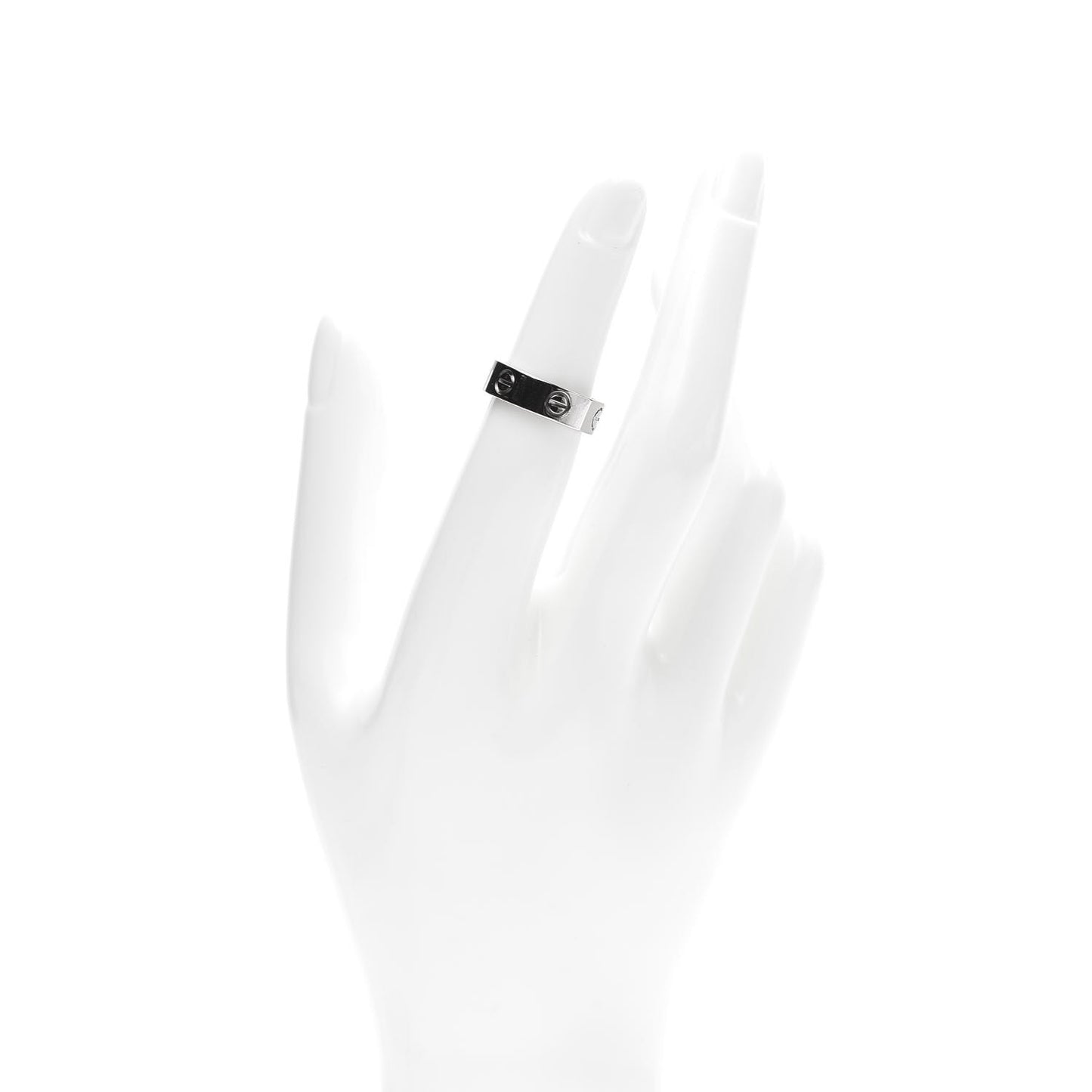 18K White Gold 5.5mm LOVE Ring 50 5.25