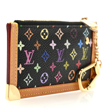 Louis Vuitton Monogram Multicolor Key Pouch Black 3 of 6