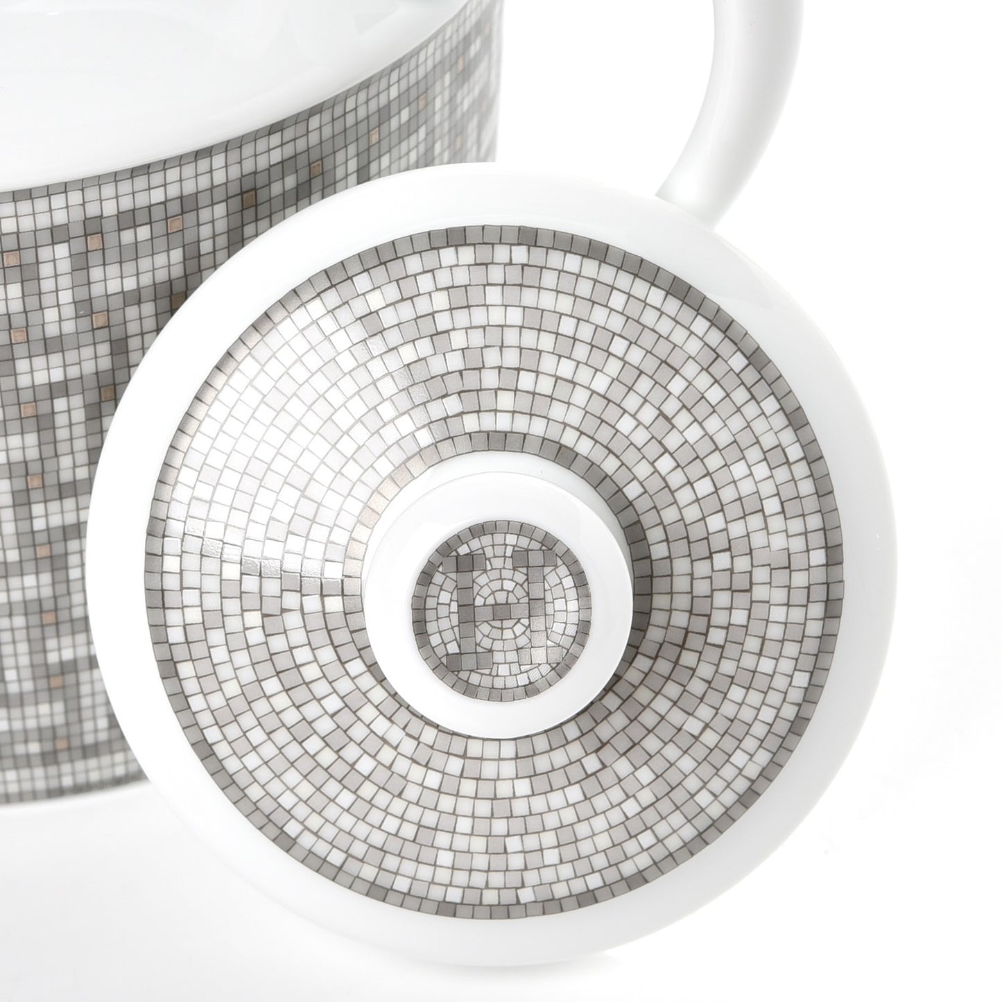 Porcelain Mosaique Au 24 Platine Coffee/Tea Pot Platinum