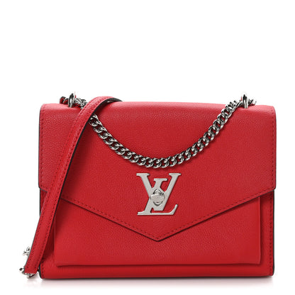 Louis Vuitton Soft Calfskin Mylockme Chain Bag BB Rubis 1 of 12