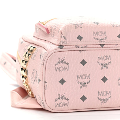 MCM Visetos Side Stud Mini Stark Backpack Pink 5 of 10