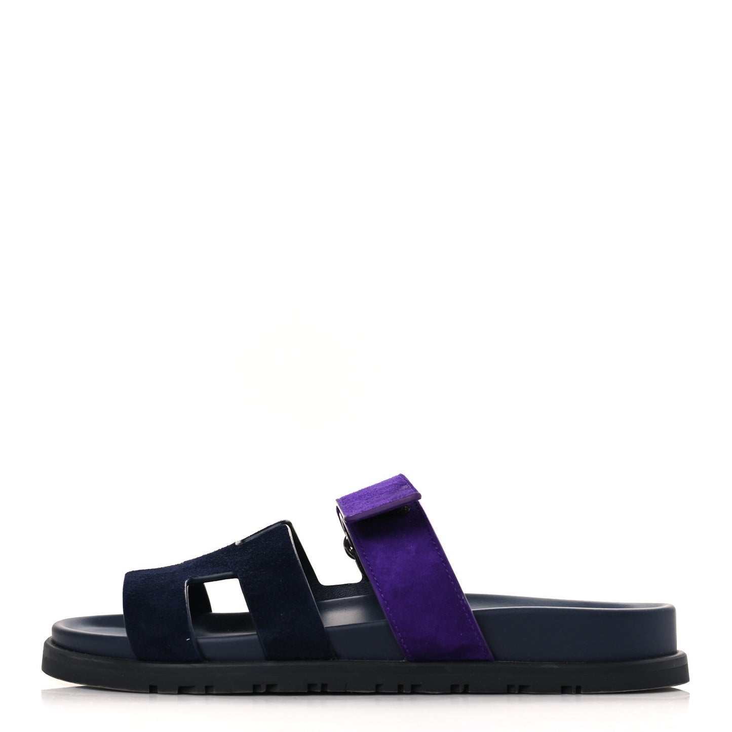 Suede Goatskin Womens Chypre Sandals 37 Marine Violet Majorette