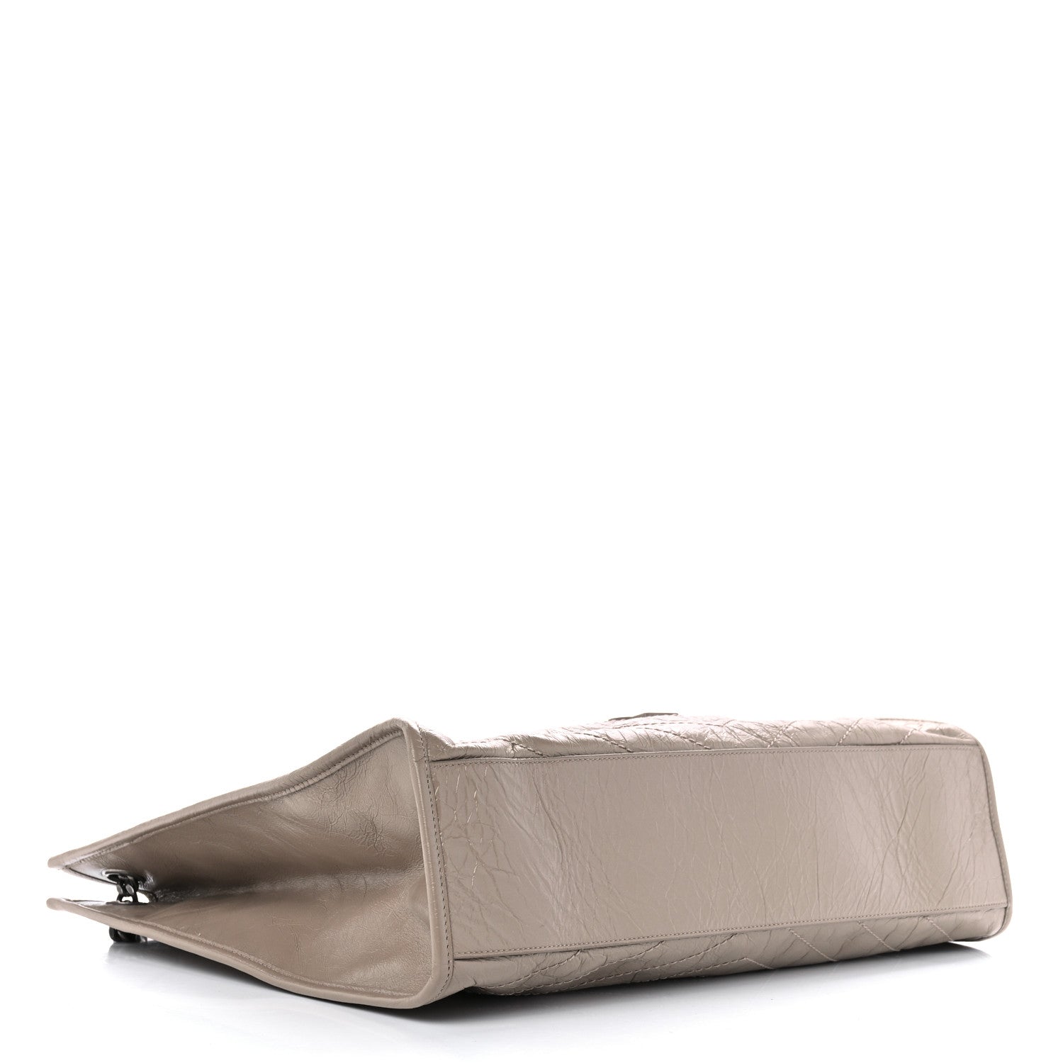 Saint Laurent SAINT LAURENT Crinkled Calfskin Matelasse Monogram Large Niki Shopper Tote Dusty Grey 4 of 10