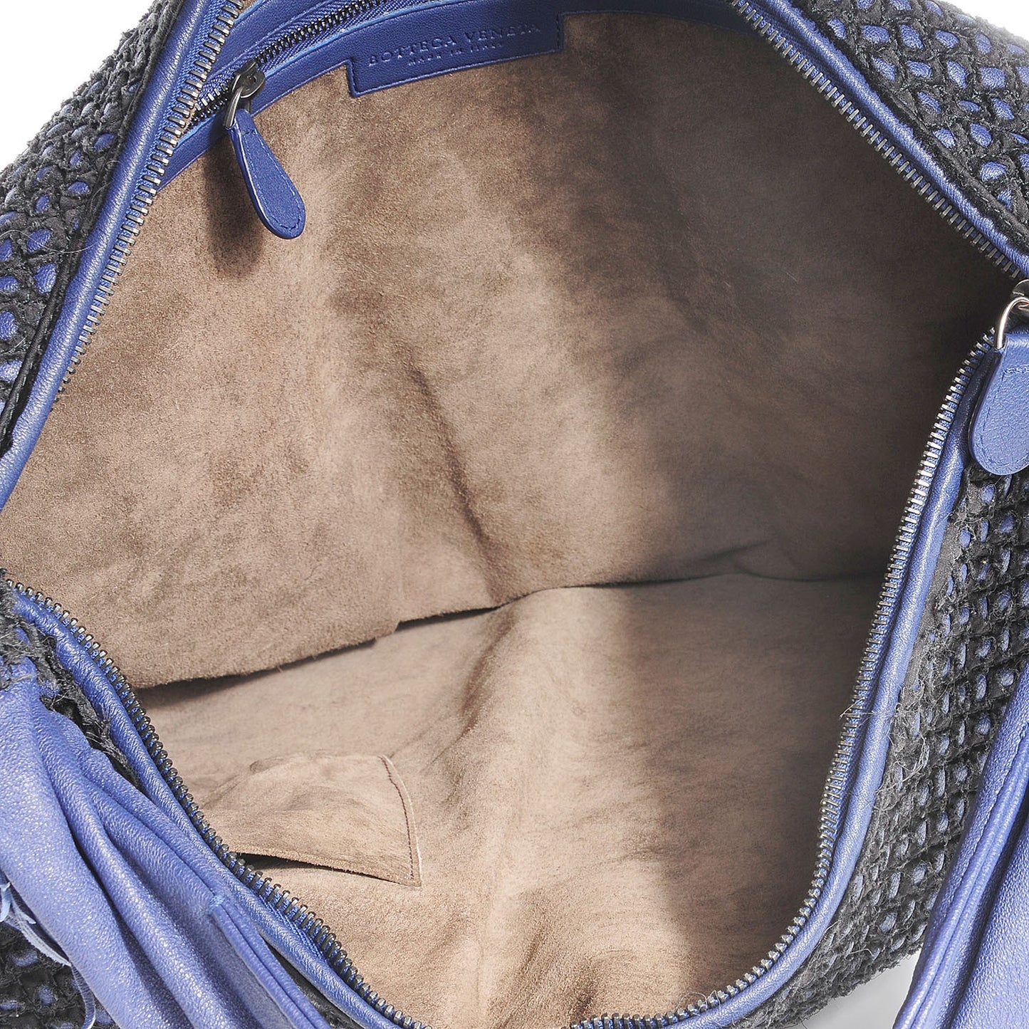 Nappa Silk Mini Ponza Devore Fuzzy Maxi Hobo Indigo