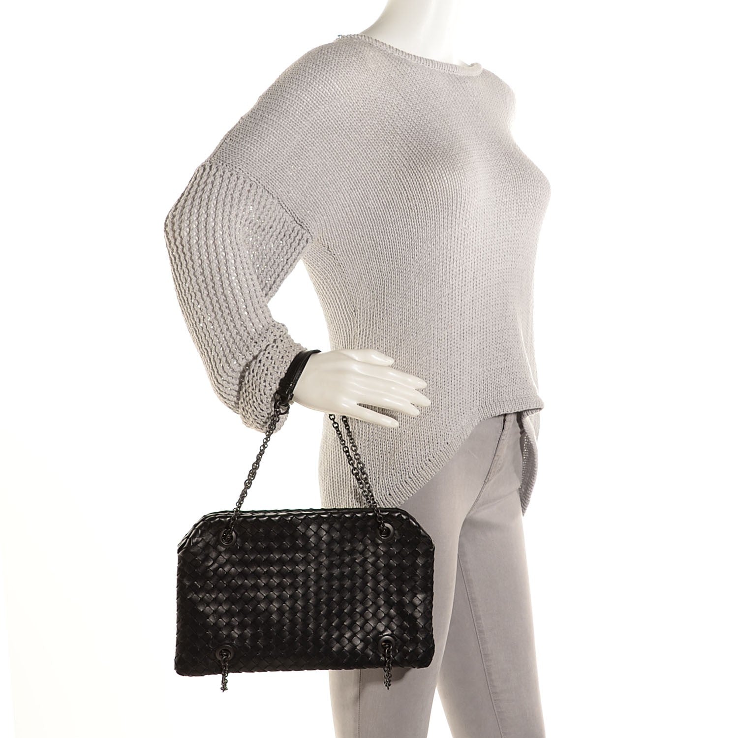 Bottega Veneta Nappa Intrecciato Duo Nero Black 2 of 9